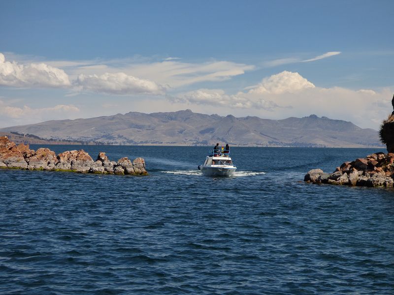 Bolivien  Copacabana  Lago Titicaca Titicacasee Schiff Barca