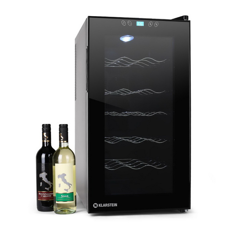 Vivo Vino Weinkühlschrank 18 Flaschen 52 Liter LED schwarz