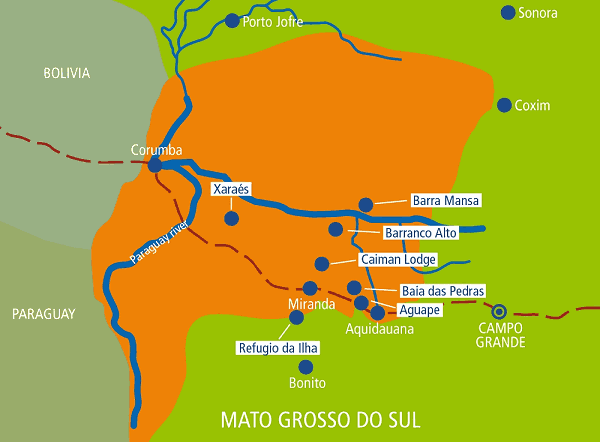 Karte Südpantanal