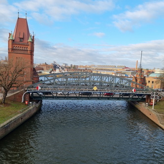 Hubbrücke Lübeck nördliches Ende der Altstadt