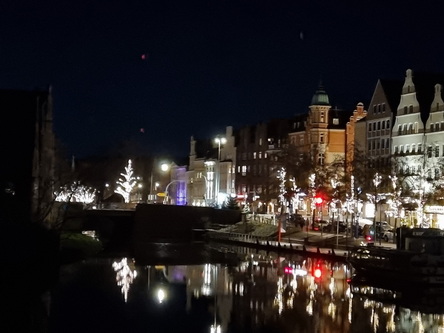   Lübeck by Night ObertravebrückeLübeck bei Nacht Obertravebrücke Speicherhäuser