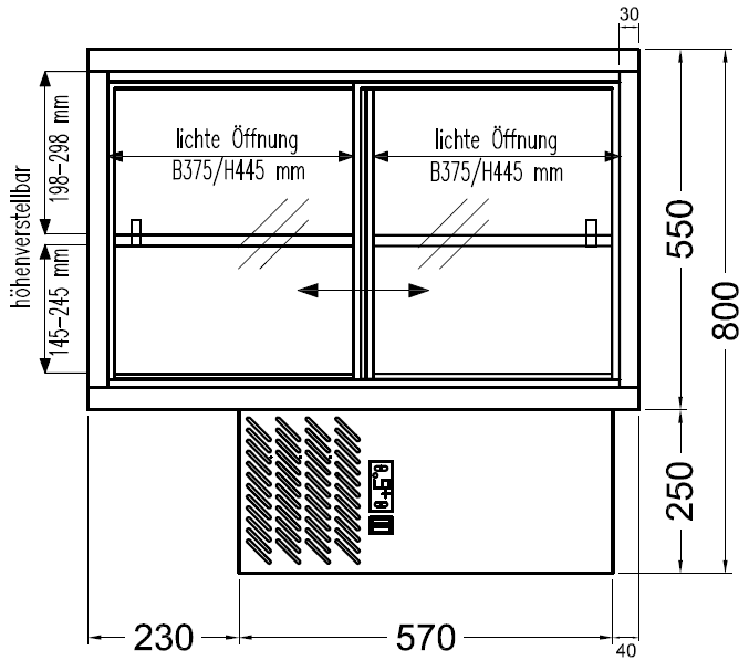 akv u einbauvitrine