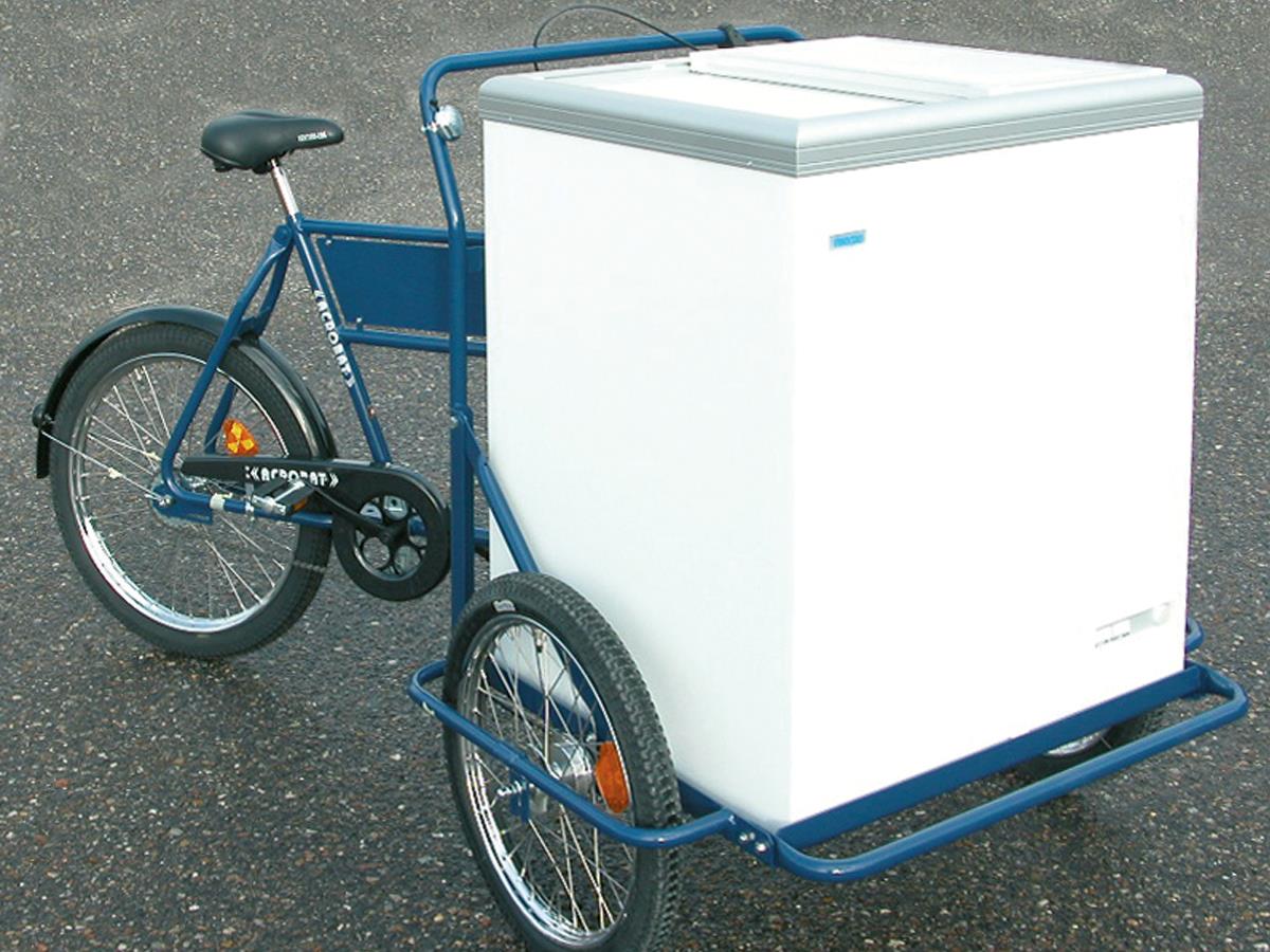 frigor12v Fahrrad mit Eistruhe Mobilux 11