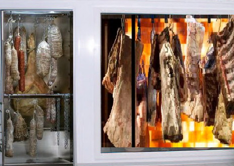 glaskfrontkuehlzelle fuer Dry age fleisch