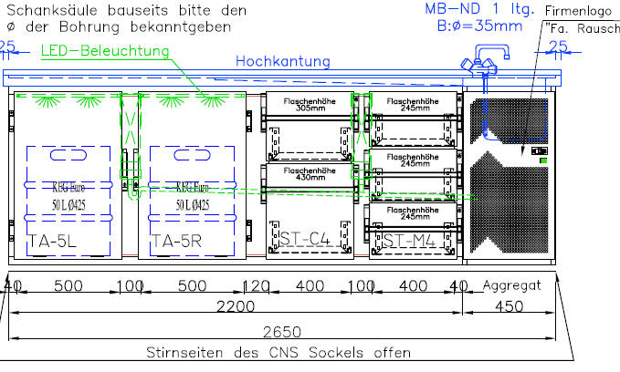 Biertheke hefa 2 faesser 5 zuege