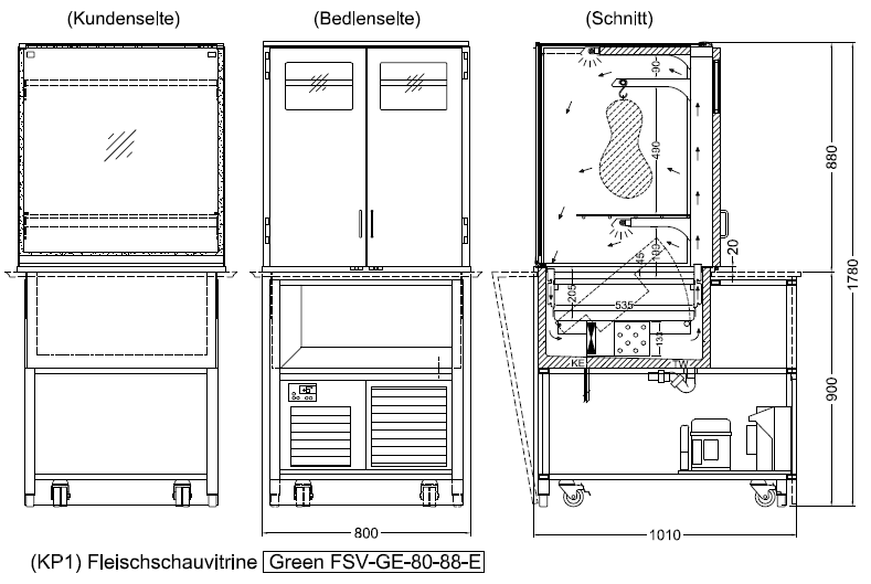 fleischvitrine green