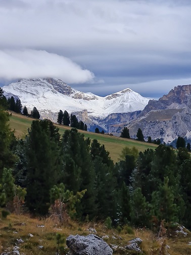 Dolomiten mit Schneezucker